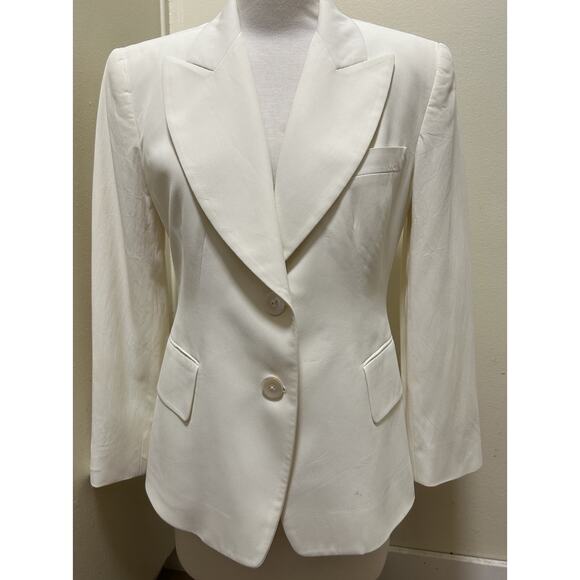 Donna Karan New York Women's Cotton-Blend Cream Blazer - Size 6US *READ - Picture 1 of 8